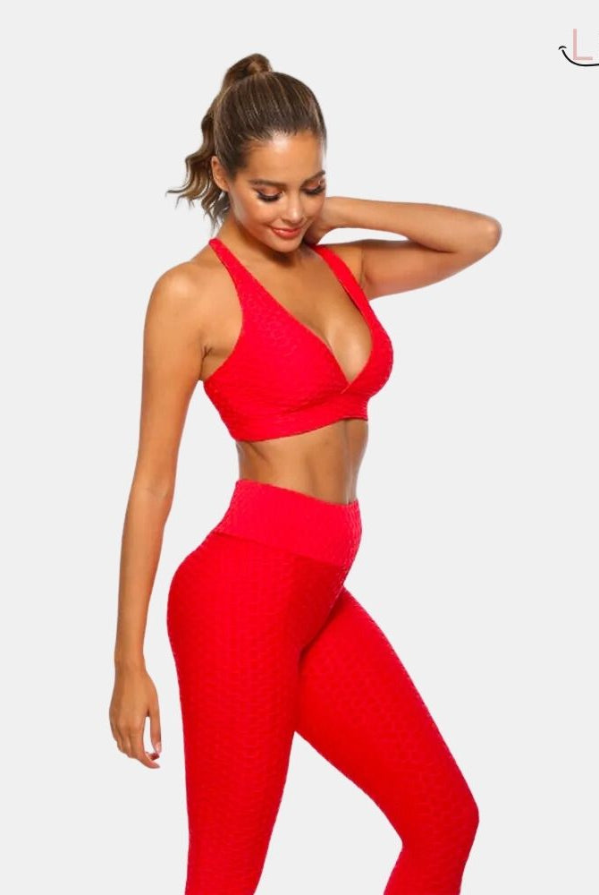 Brassière anti cellulite rouge