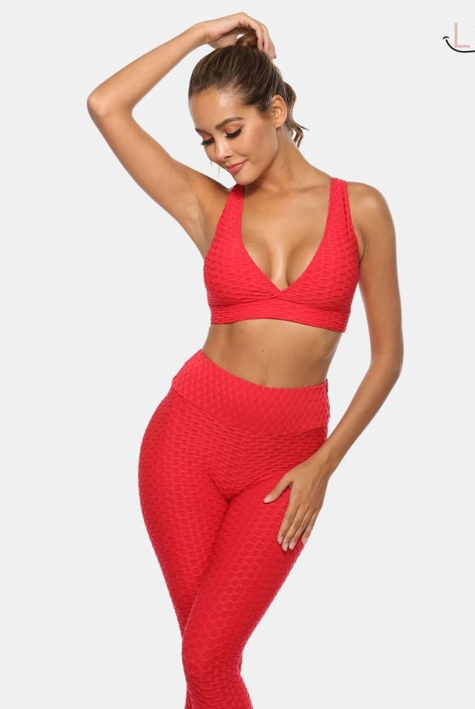 Brassière anti cellulite rouge