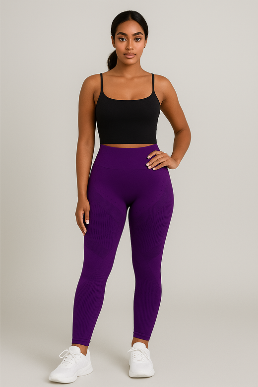 Legging Push-Up Anti-Cellulite Sculptant – Galbe naturel et maintien optimal, coloris Violet