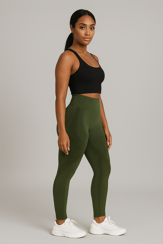 Legging Push-Up Anti-Cellulite Sculptant – Galbe naturel et maintien optimal, coloris Vert