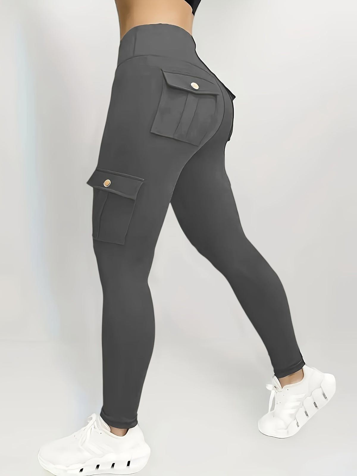 Leggings cargo push up femme taille haute
