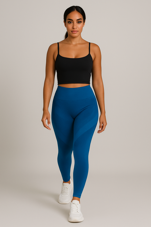 Legging Push-Up Anti-Cellulite Sculptant – Galbe naturel et maintien optimal, coloris Bleu