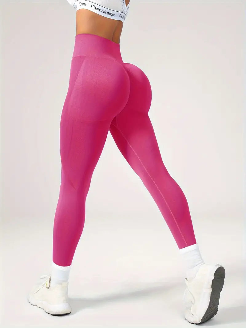 Legging Sans Couture Taille Haute, coloris Rose