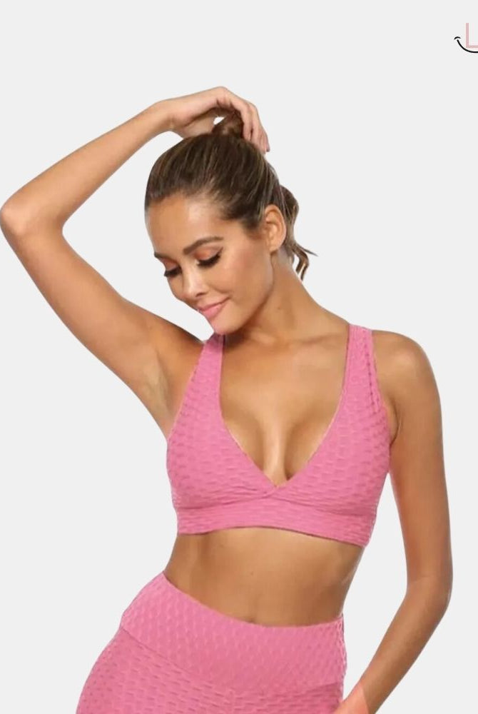 Brassière anti cellulite rose