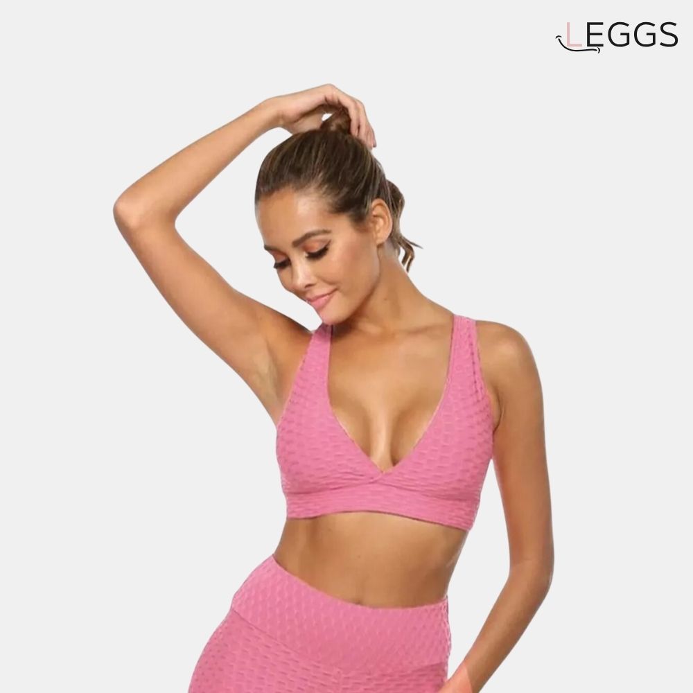 Brassière anti cellulite rose