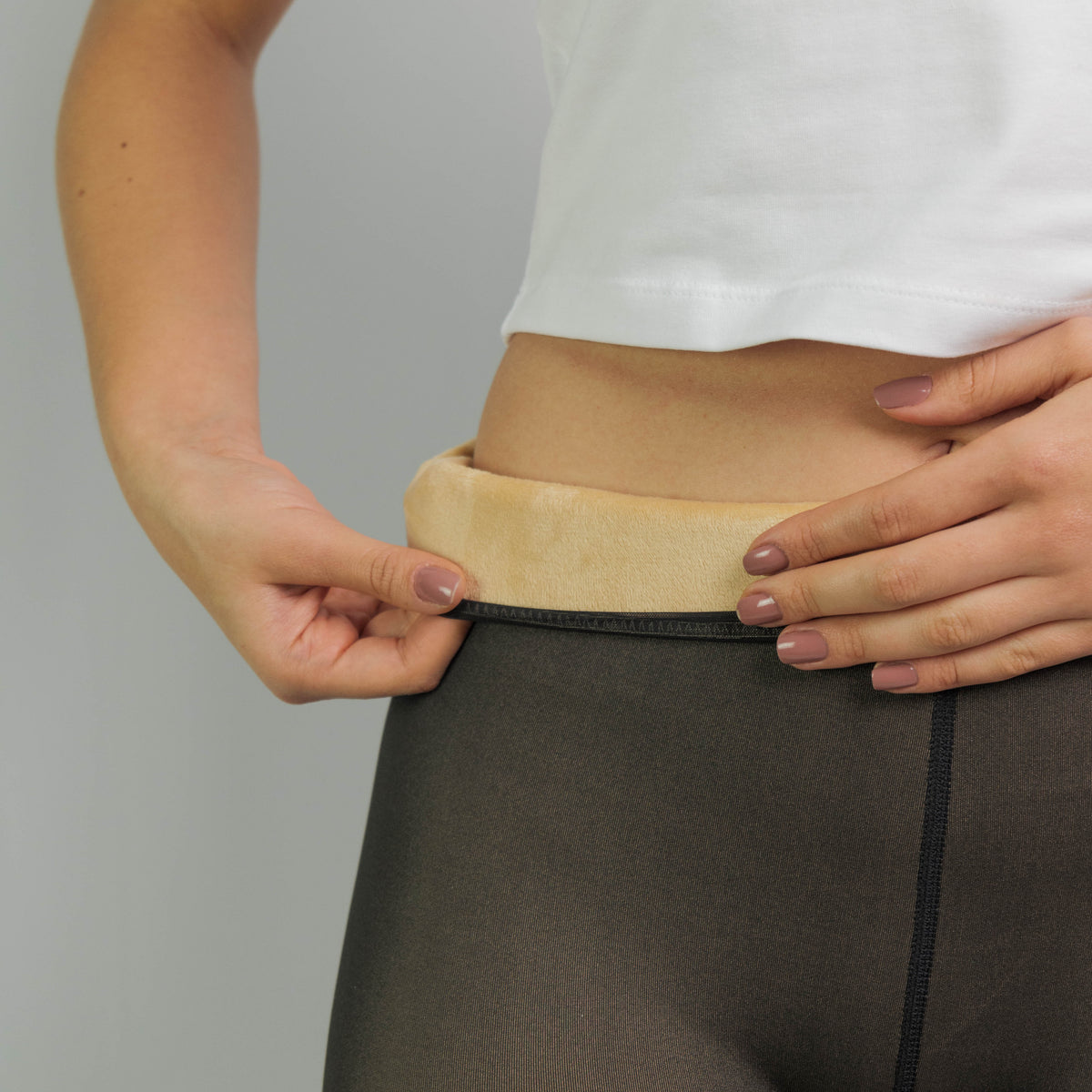 Collant polaire effet transparent