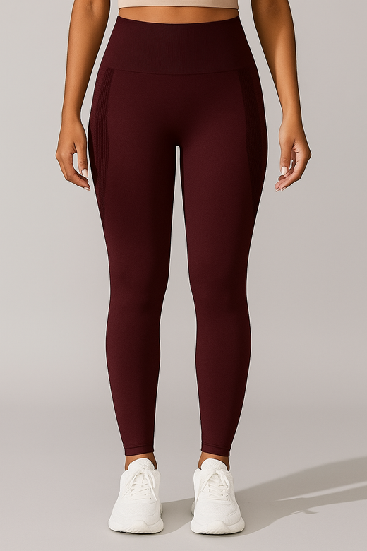 Legging Push-Up Anti-Cellulite Sculptant – Galbe naturel et maintien optimal, coloris Bordeaux