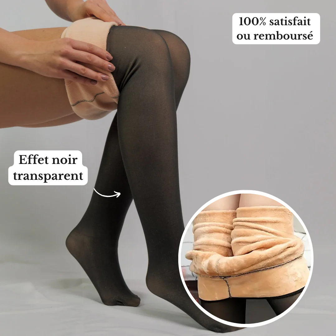 Collant polaire effet transparent