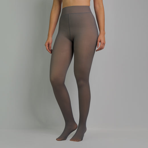 COLLANT POLAIRE EFFET TRANSPARENT LEGGS, coloris Gris
