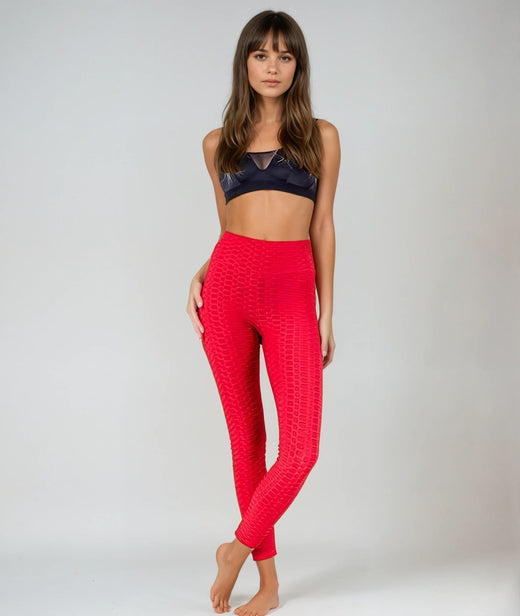 Legging Push-Up Anti Cellulite, coloris ROUGE