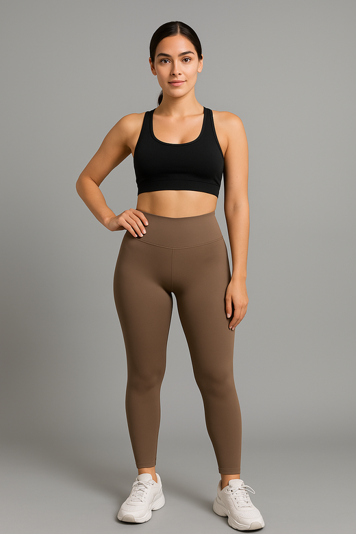 Legging push up taille haute effet galbant, coloris Beige