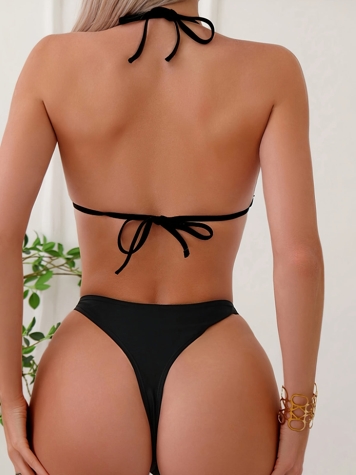 Ensemble bikini bijou doré