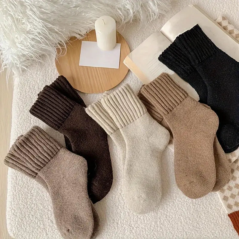 5 Paires de Chaussettes Épaisses et Confortables