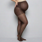 Collant Transparent Maternité, coloris Marron