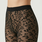 Collant voile fantaisie léopard