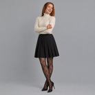 Collant polaire fantaisie à losanges porté – Leggs